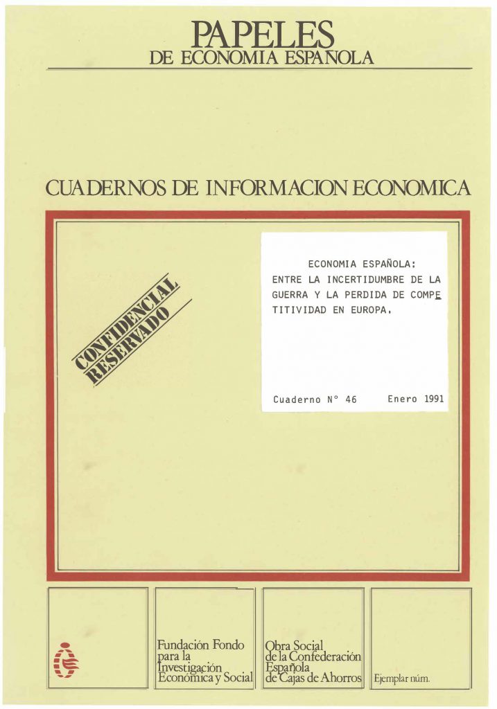 Portada de Cuadernos de Información Económica, número 46.