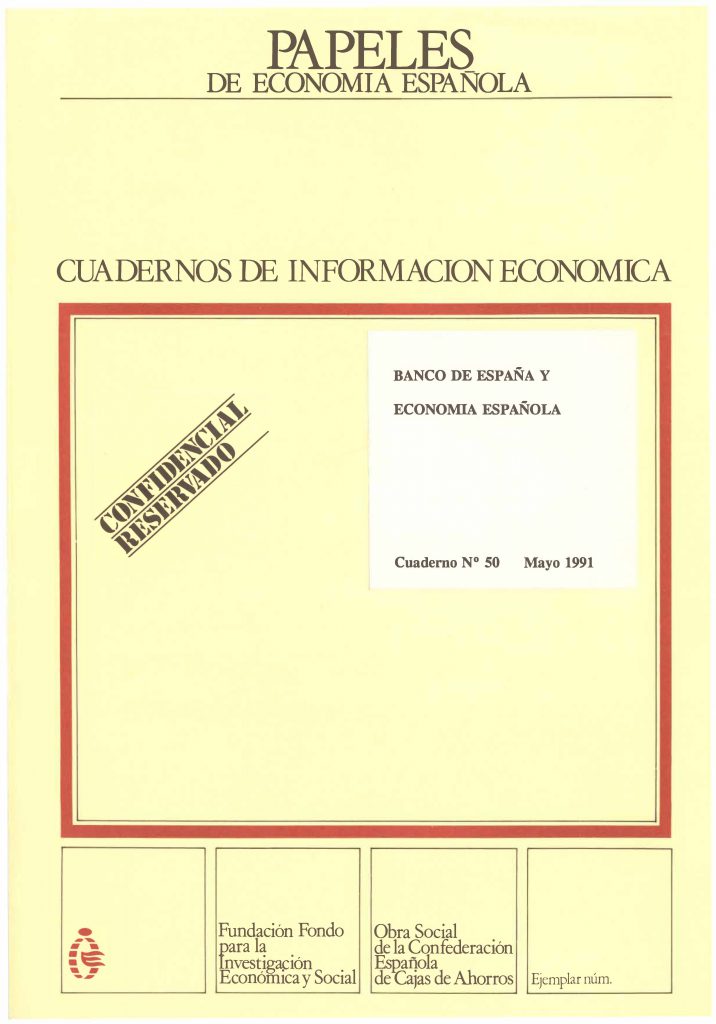 Portada de Cuadernos de Información Económica, número 50.
