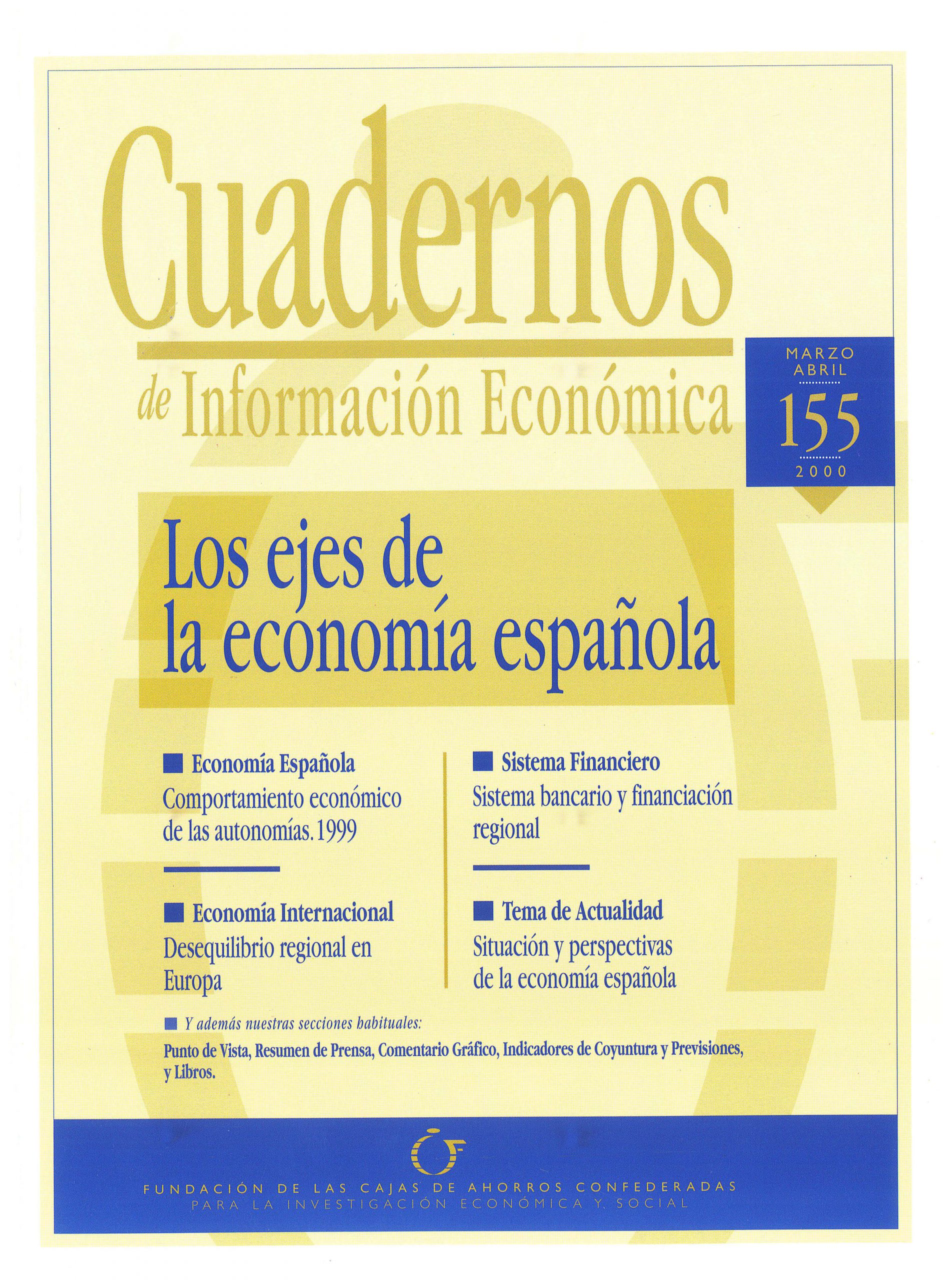 Portada de Cuadernos de Información Económica, número 155.