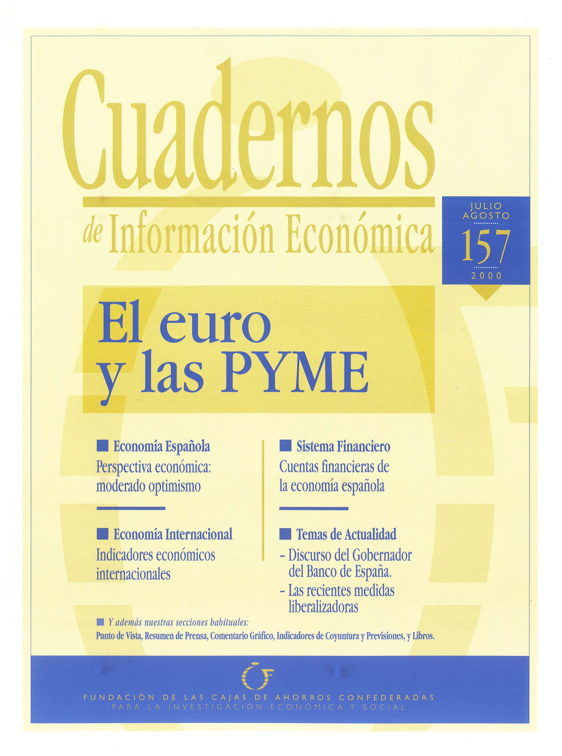 Portada de Cuadernos de Información Económica, número 157.
