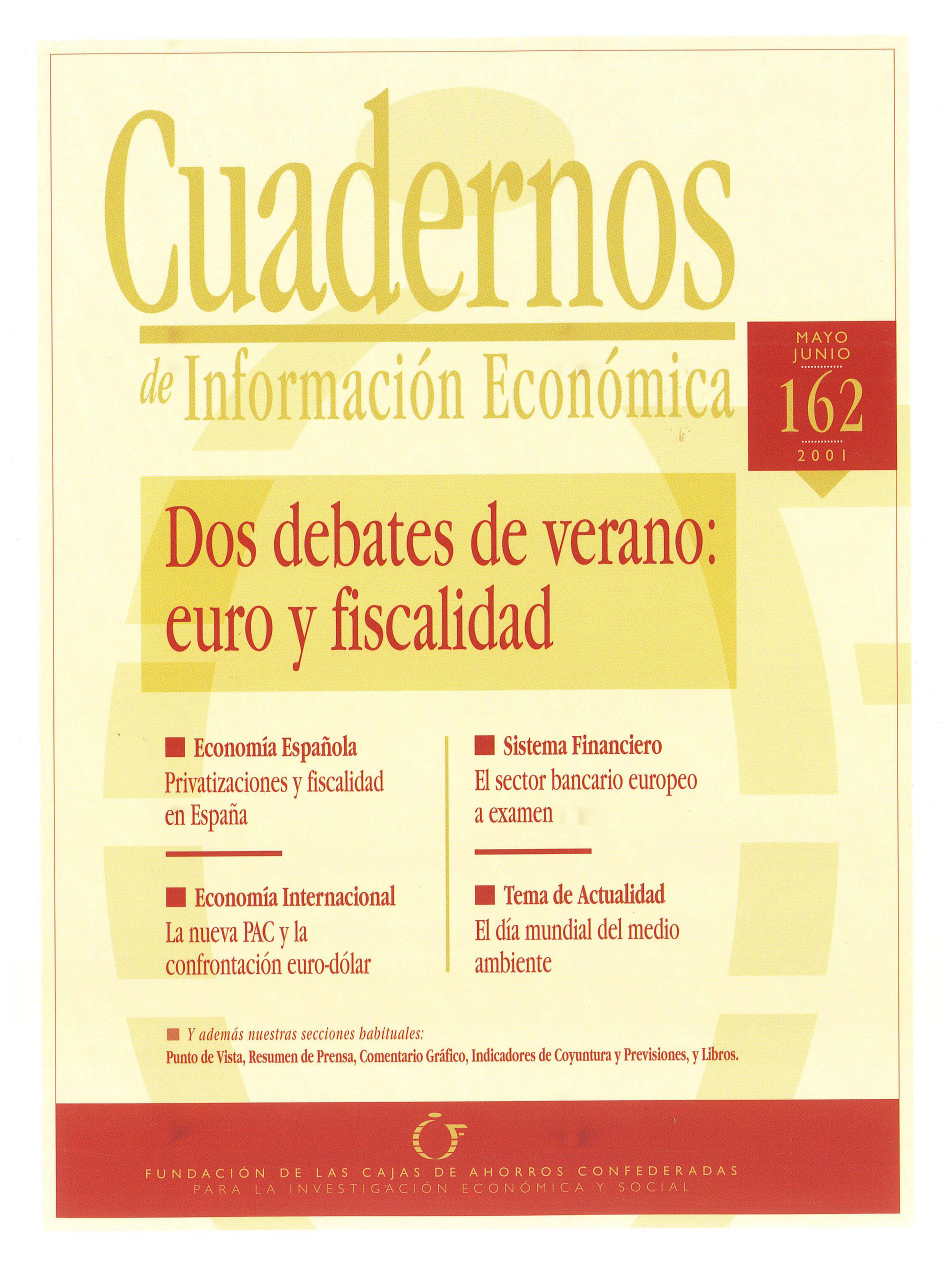 Portada de Cuadernos de Información Económica, número 162.